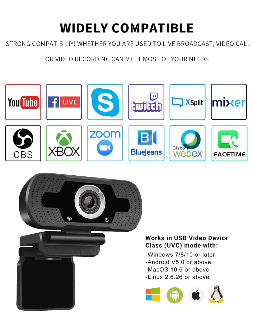 Computer cam With Microphone And Speaker Builtin Microphone 2mp