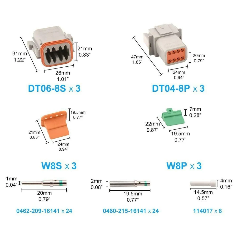 Jrreadykit De Conectores De Cable Eléctrico Serie Deutsch,Dt,8 Pines,Bobinas De Encendido De