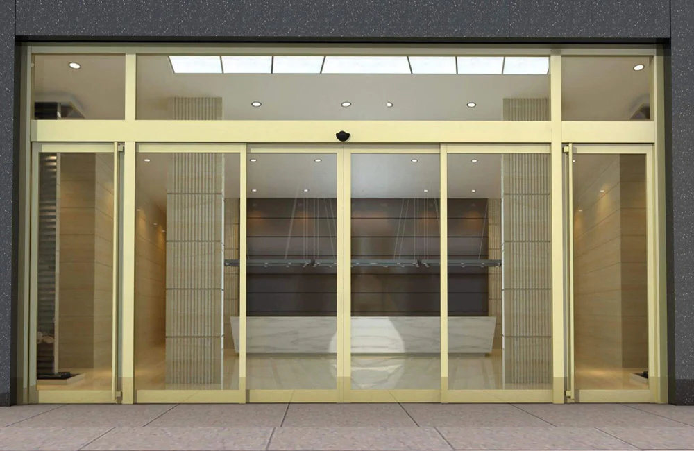 Commercial Aluminum Automatic Front Door Electric Glass Sliding Doors