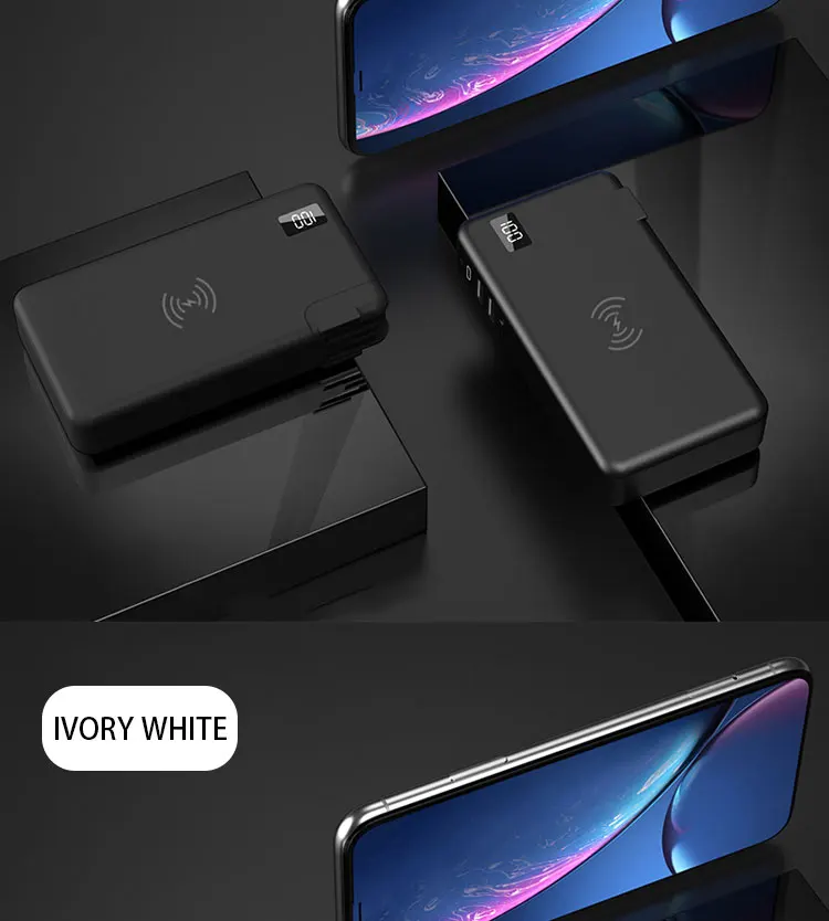 Power Bank 10000mAh Wireless Charger fast Charge power bank USB for iphone X For samsung S8 5V/2.1A Portable - ANKUX.COM