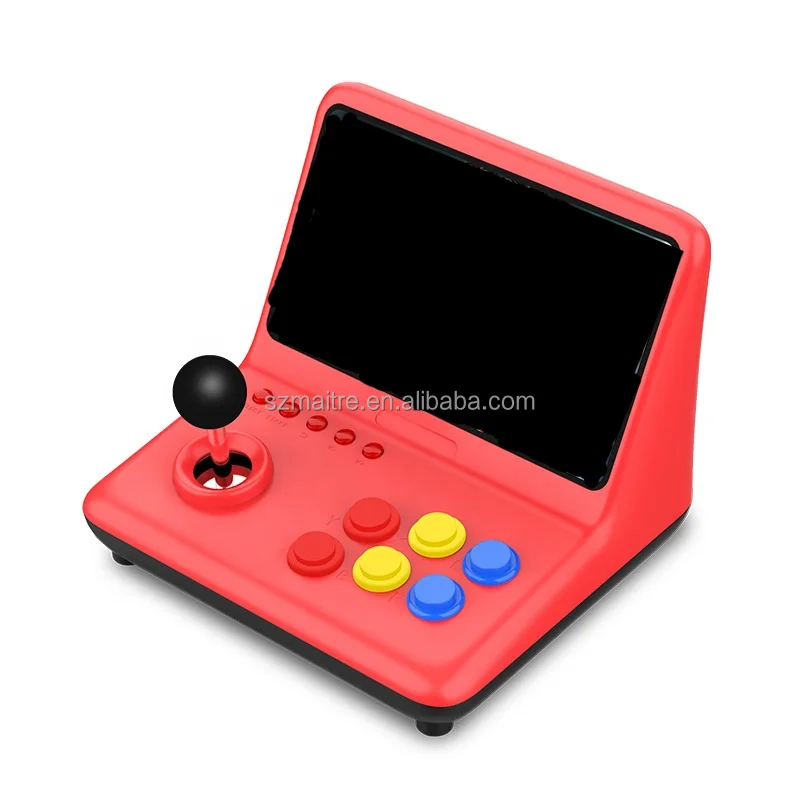 Powkiddy A12 Red Retro Gaming Console - 9 Inch HD, 2500 Built-In 