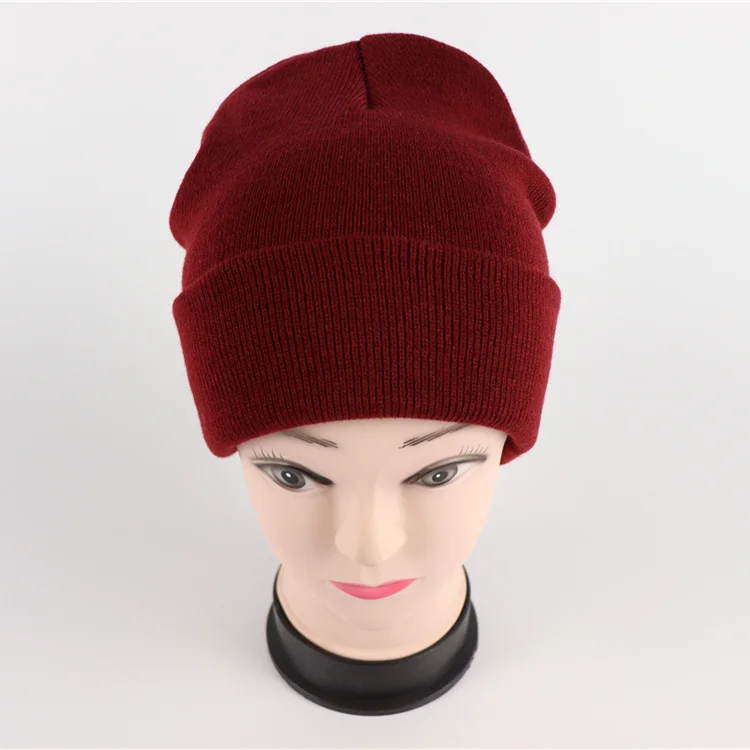 Wholesale Custom High Quality Hat Benie Hats Acrylic Knit Warm 