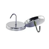 Magnetic Base with Attachments includes the magnetic round base, hook, eyebolt, bolt, nuts