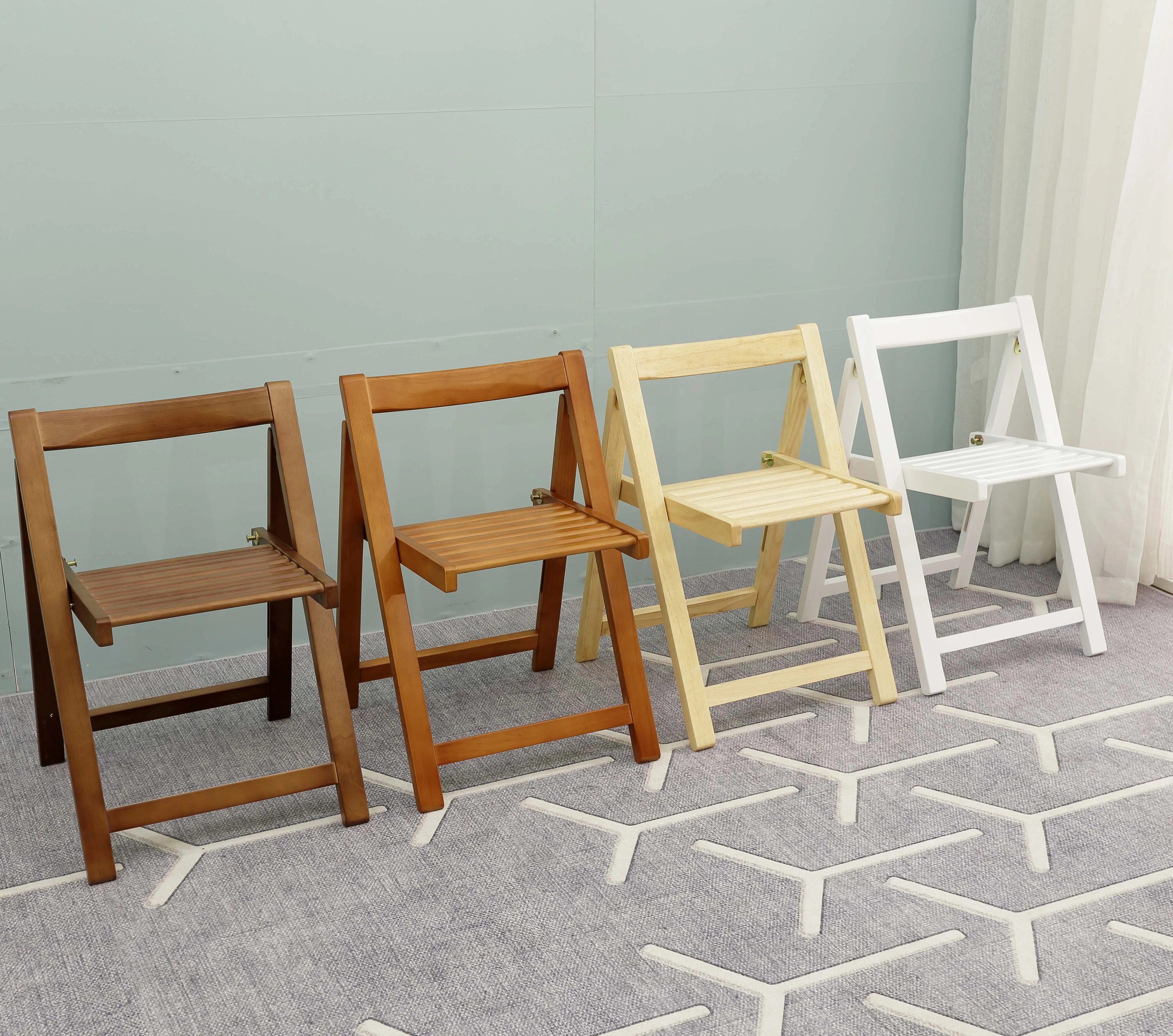 gcon factorylasted简单设计现代固体树木繁茂的可折叠餐椅的客厅