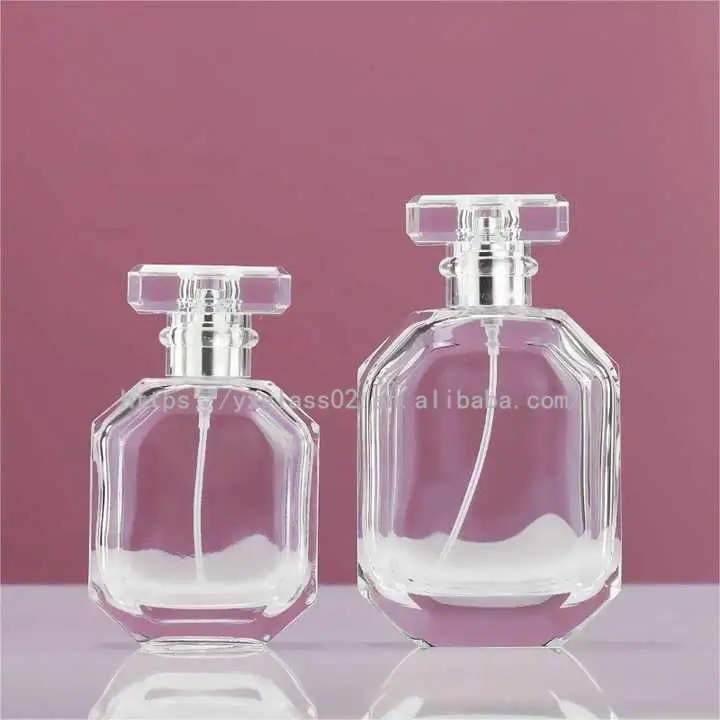 Custom perfume cosmetic glass bottle packaging luxury noble style glass container 50ml100ml details