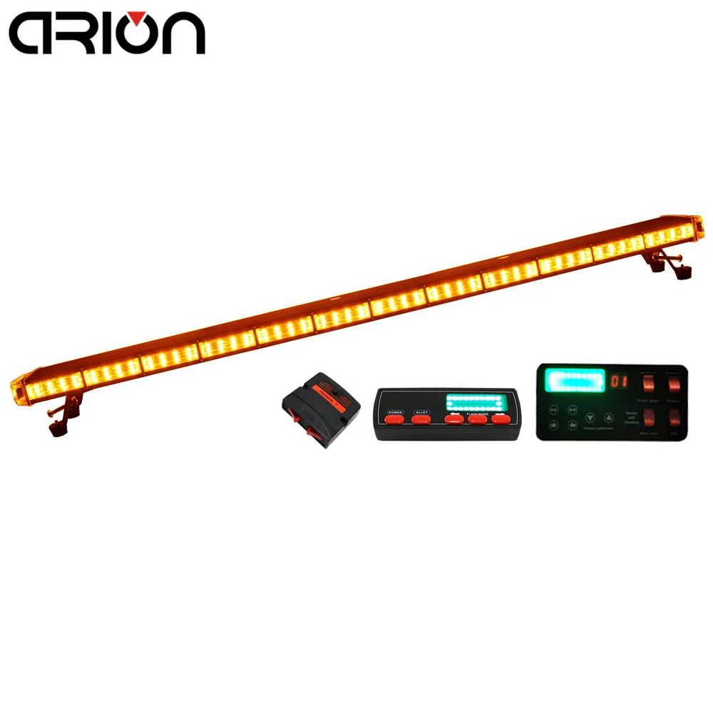 55 Inch Security vehicle Roof mount amber yellow led warning Light Bar Strobe lightbar with digital controller