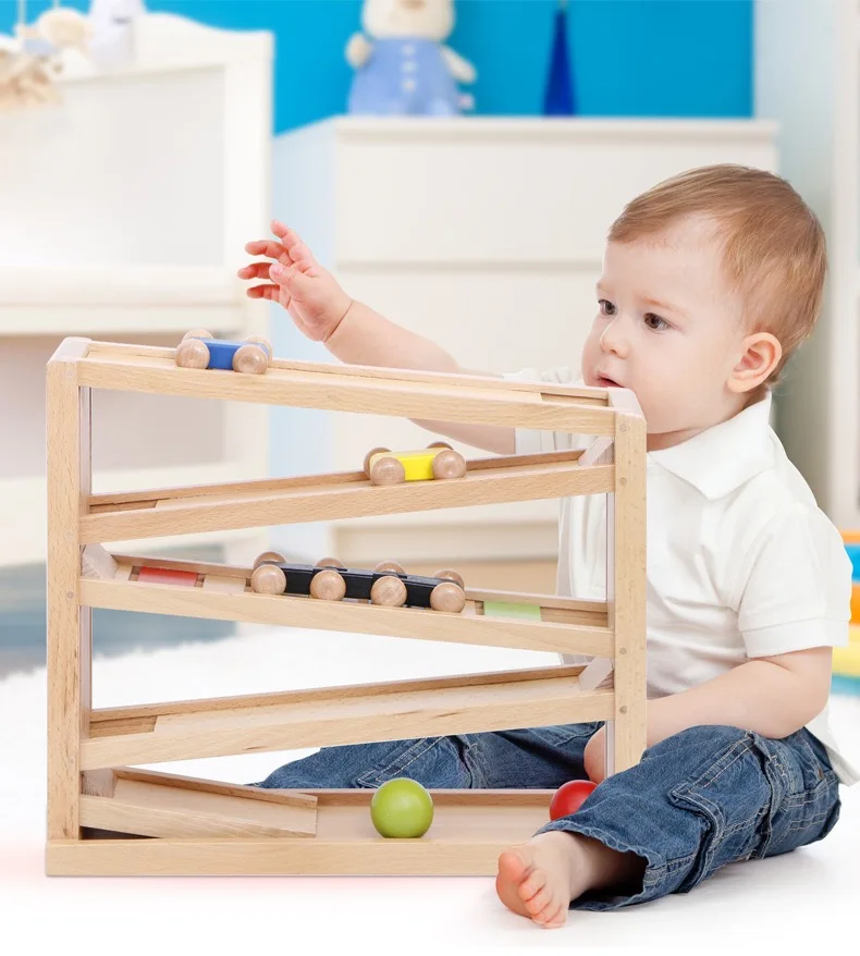 Diyue Premium Wooden Toy Diy20923 Children's Solid Beech Wood Sled Toy