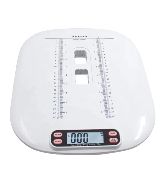 digital baby scale with modular tray 180 rotatable lcd screen baby mother weighing modes infant weight scale with foot ruler-3