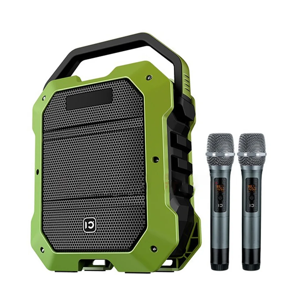 Outdoor Indoor Portable Handle Karaoke Amplifier Bluetooth Speaker With Wireless Microphone - ANKUX.COM
