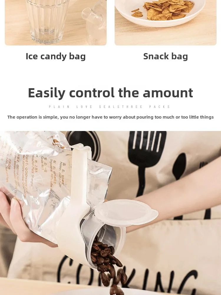 Household Sundries Moisture-Proof Discharge Snack Bag Sealing Clip Tea Food Preservation Plastic Bag Clip Leak-Proof Seal for