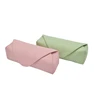 Handmade Custom Glasses Durable Soft PU Leather Pouch Rectangles Magnet Folding Glasses Case Sunglasses Case