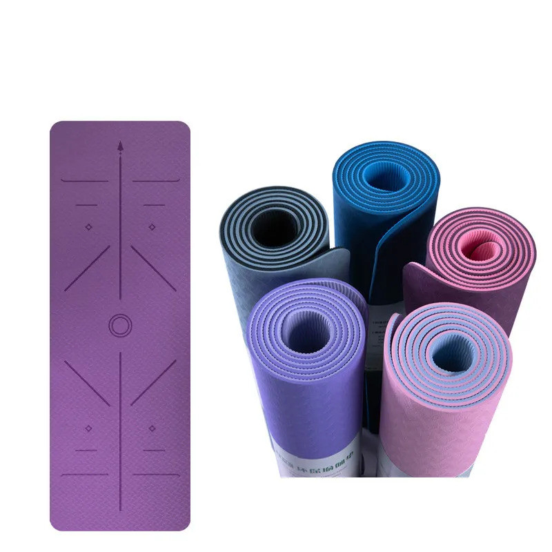 

Custom Logo TPE Yoga Mat,1 Piece, Violet,blue,orange,black or any color is available