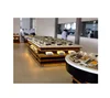 Acrylic self service table restaurant buffet counter design