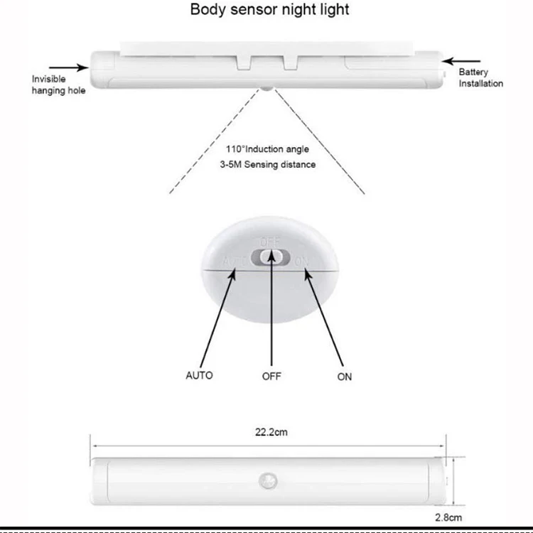 Detachable Hooks Motion Sensor Led Hook Light Buy Motion Sensor Hook Light,Motion Sensor Led