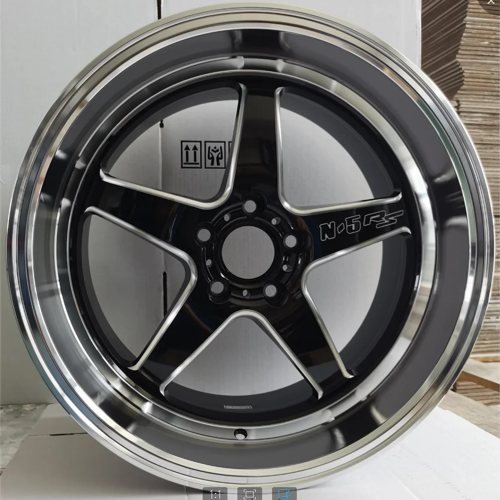 18inch Racing Car Alloy Wheels Deep Dish Rims 5star Shape Pcd5x114.3 ...