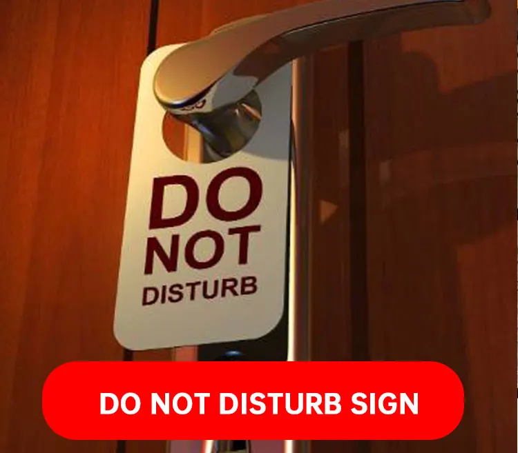 Custom Hotel Room Number and Do Not Disturb Signs