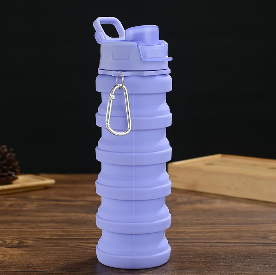 Hot Sale Outdoor Portable Collapsible Water Cup Folding Telescopic Silicone Water Sport Bottle