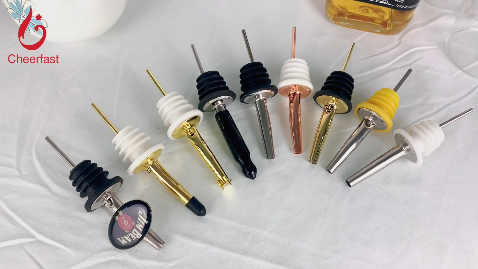 Custom Metal Wine Pour Wine Drip Stop Pourers Speed Flip Top Bottle