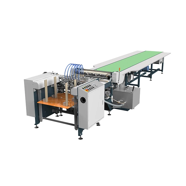 
HM-650A Automatic Edge Pasting Carton Box Folding Gluing Machine 