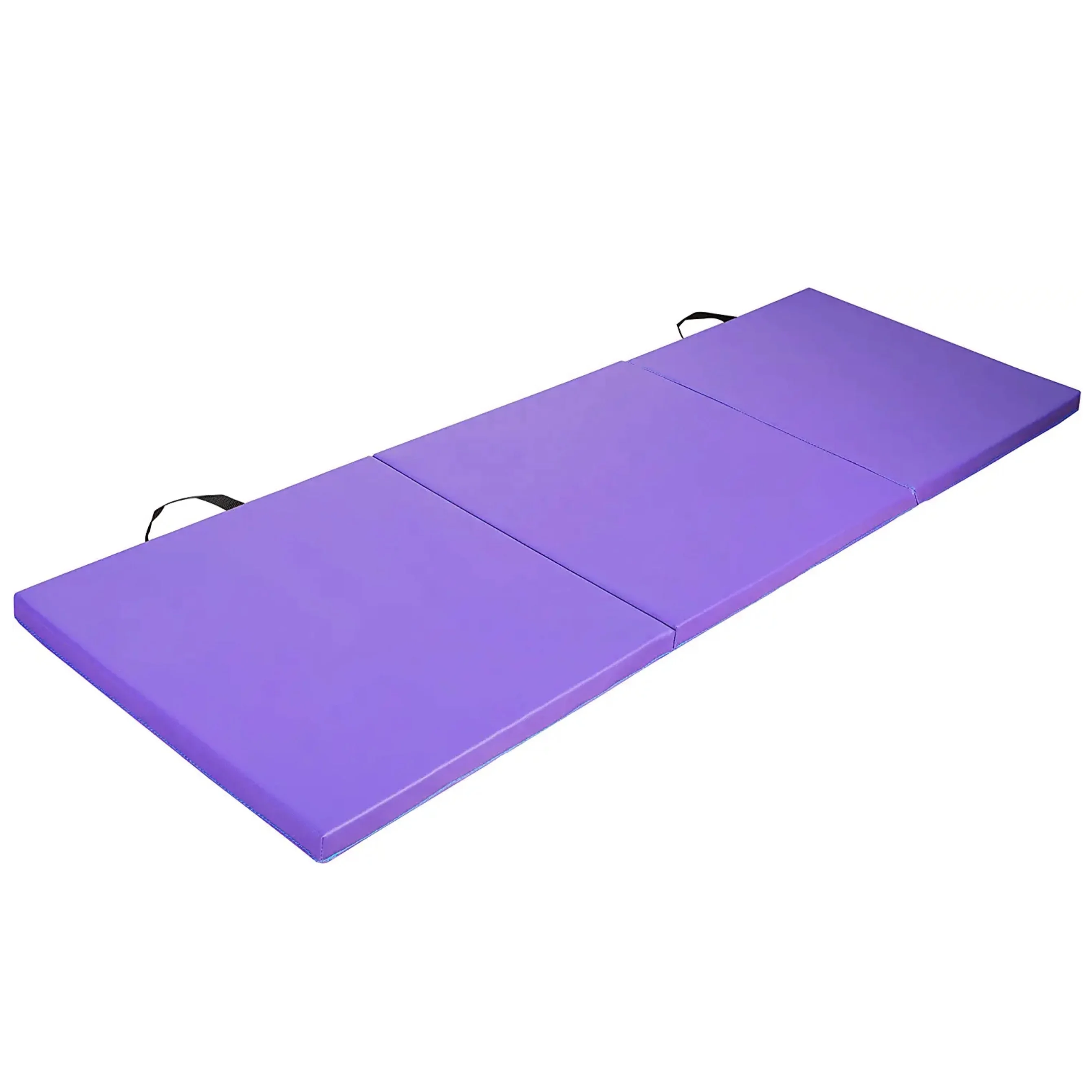 2" Thick Trifold Folding Exercise Mat With Carrying Handles For Mma
