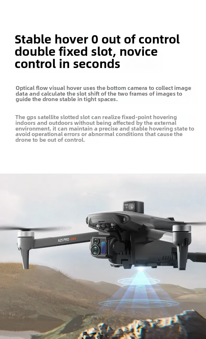 A25 PRO Drone New 8K HD Aerial 3-Axis Gimbal Long Battery Life RC GPS 6km Range Drone 5.5inch Chscreen Brushless Dron VS P7MAX
