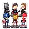 handmade hot toys cute 3d 6 superhero characters marvel action figure sets