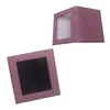 Customized luxury Rough Abrazine Art paper pink magnetic-iron PVC window matting cosmetic paper Bio-degradable box