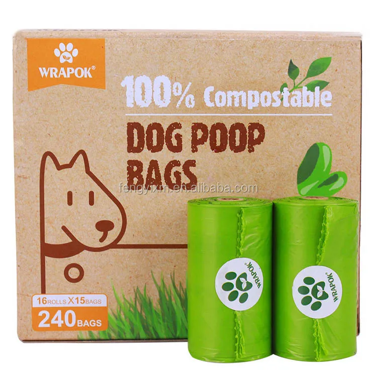 Custom Printed Pla Organic Compostable Pet Waste Eco Dog Poop Bags