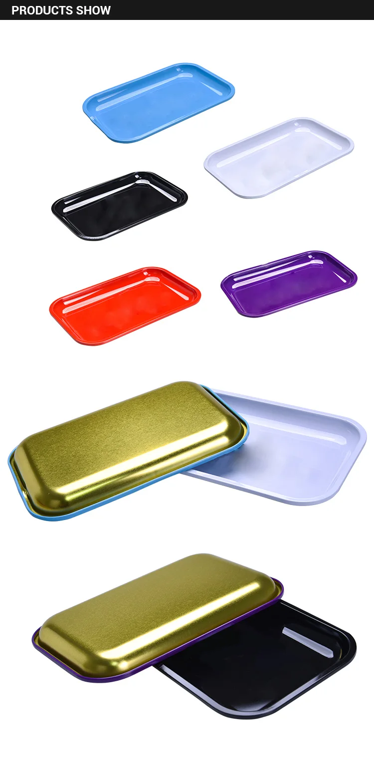 New Design 29*19cm Rolling Trays Bulk Metal Herb Tray Tobacco Rolling