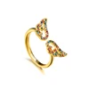 BAOYAN Mystic Zirconia Mask Gold Plated Ladies Eternity Rings