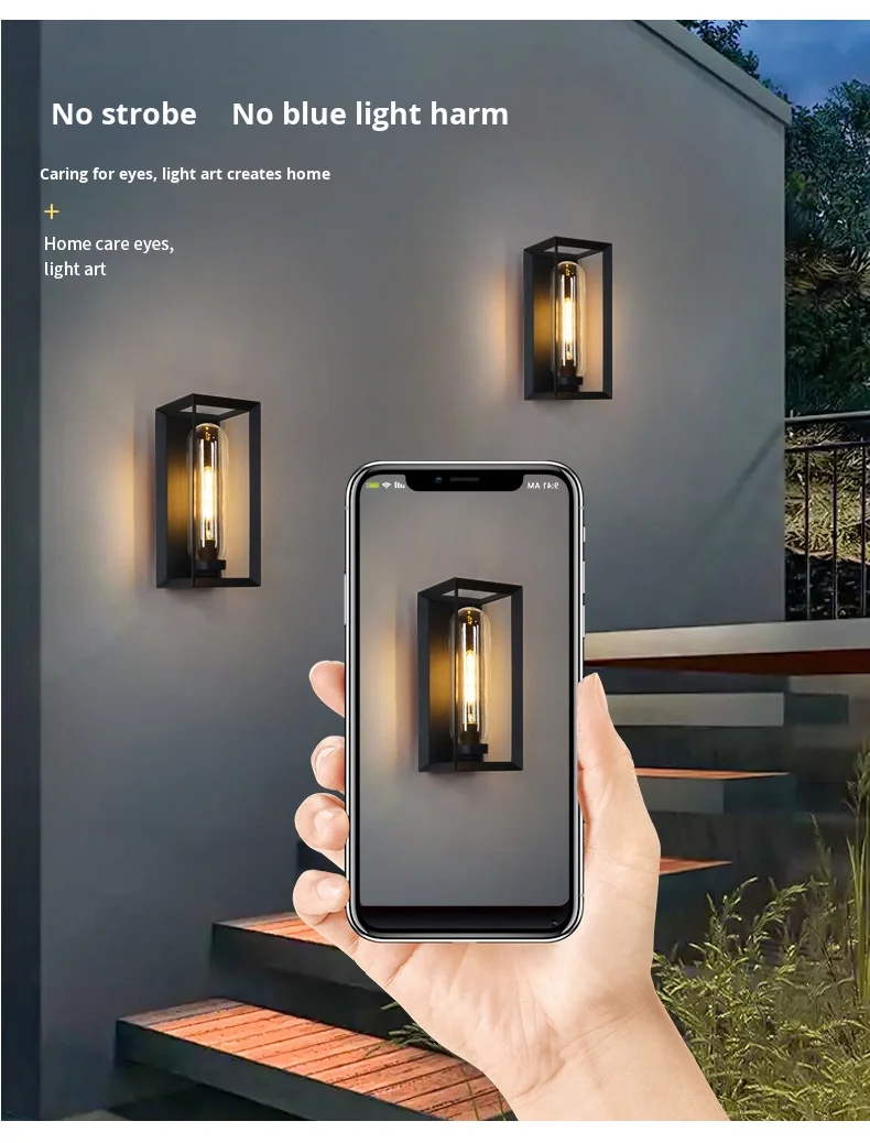 product modern outdoor led wall lamp simple waterproof for villa gate corridor balcony terrace courtyard lighting rainproof aluminum-3
