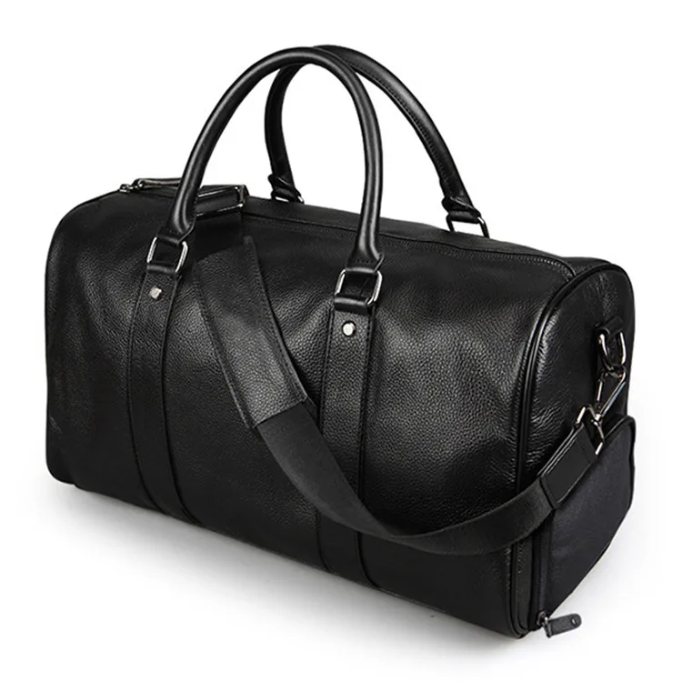 mens leather gym duffle bag