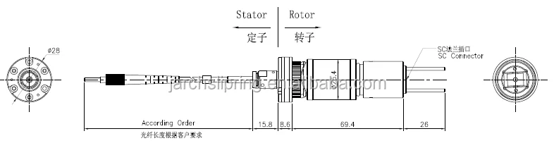 High Speed Reliable Operation OCT Single Channel Fiber Optical Rotary Joint