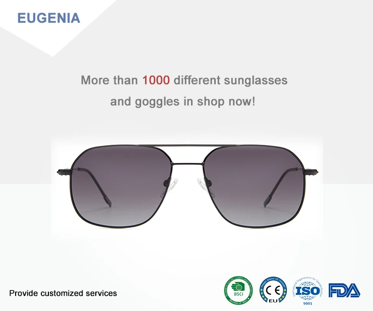Eugenia square rimless sunglasses elegant for decoration-5