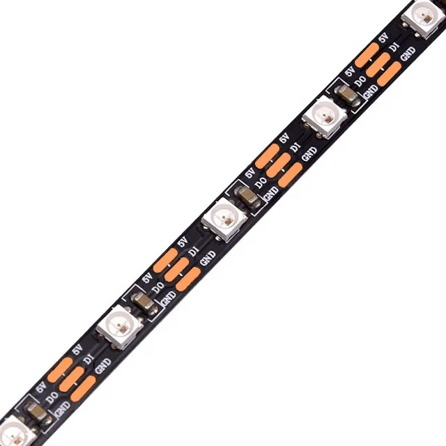 Flexible arduino 3535 digital led strip addressable smd3535 rgb tape stripe 5mm width 60led/m 4m black