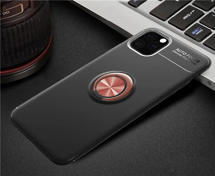 2019 For iPhone 11 Pro Case with Ring Magnetic Kickstand Case Finger Ring Phone Case