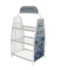 3 tiers white metal display storage rack light duty metal mesh wire shelf floor display stand welcome custom