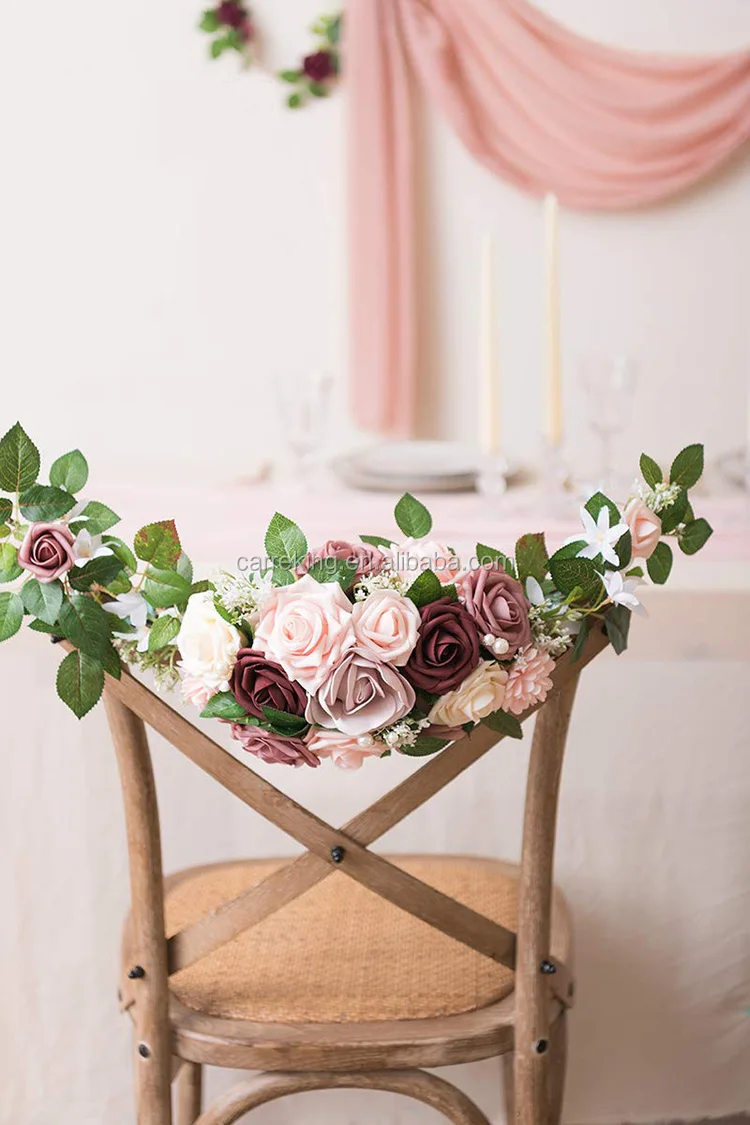 Cream Schiuma BIBABO25 10 pz 1 bouquet di rose fiore artificiale mazzo da sposa party casa tavolo decorazione fai da te taglia unica 