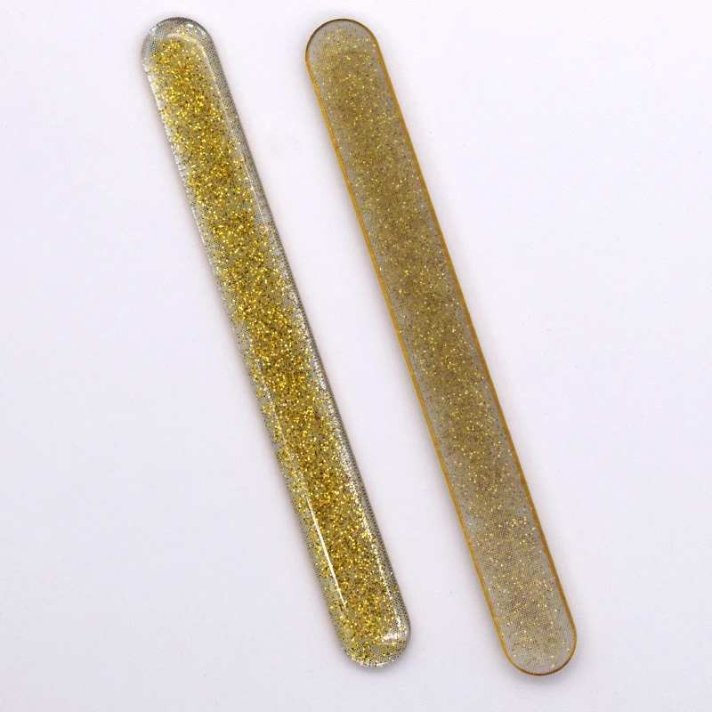 2020 New 120mm Long Gold Glitter Nano Glass Nail File For Polishing