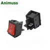 animuss KCD4 ON-OFF 16A 250VAC/20A /30A 125VAC Red Button Light Rocker Switch 4 Pin Rocker Power Switch