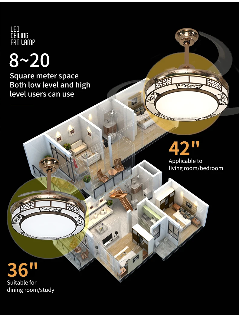 Ceiling Fan, LED, 147, Metal - detail 28