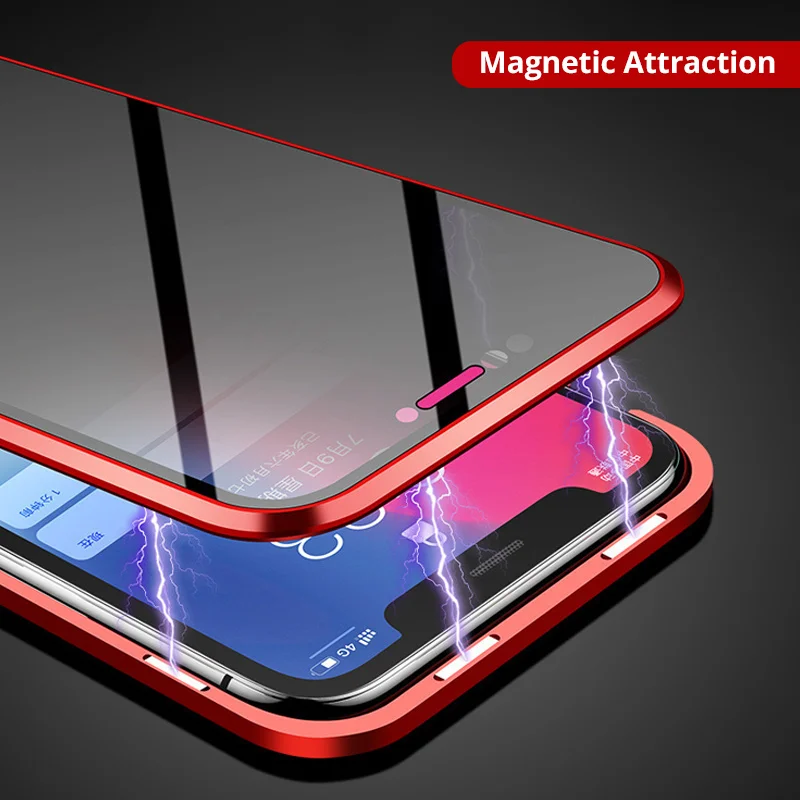 Ultra thin for iphone 11 tempered glass phone case,for iphone 11 plus case covers,mobile phone shell for iphone 11 magnetic case