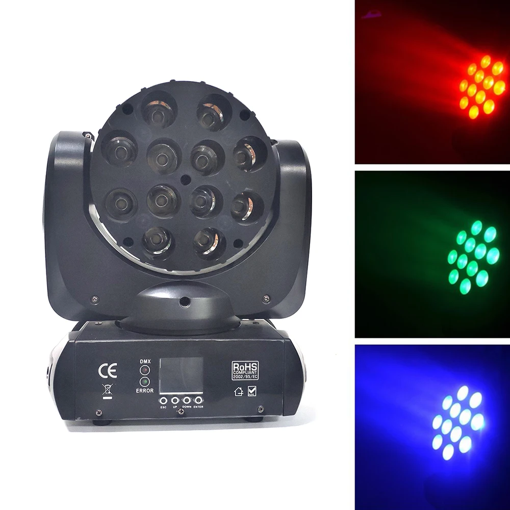 Professional Stage Lighting Equipment 12pcs Rgbw Full Color Beam Moving