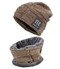 Hot selling 2019 wholesale unisex winter knitting hat and scarf set