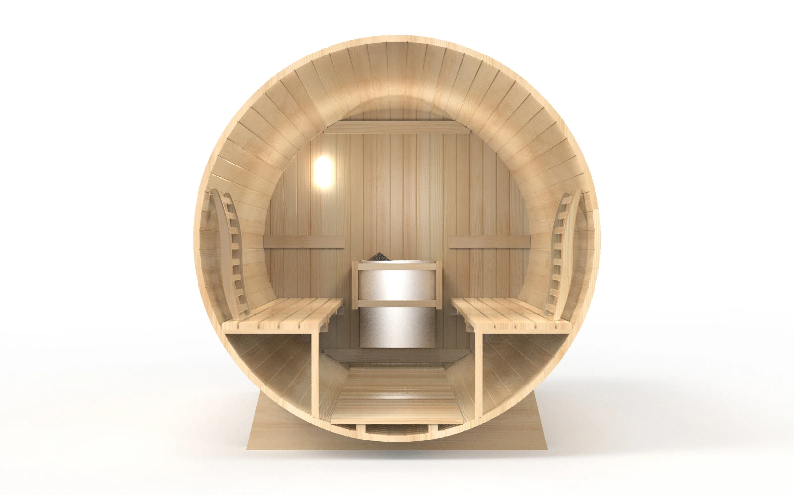 Saunaking Oem Outdoor Barrel Sauna Room Hemlock Traditional Harvia