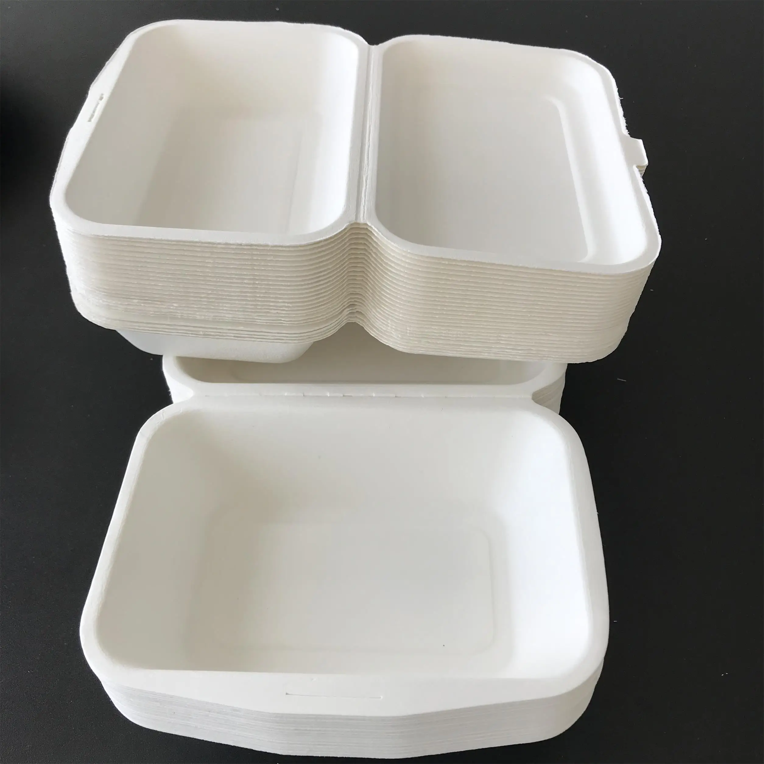 定制生物降解一次性甘蔗纸外卖快餐外卖包装容器