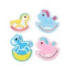 children play cockhorse design embroidery cute patches for clothing