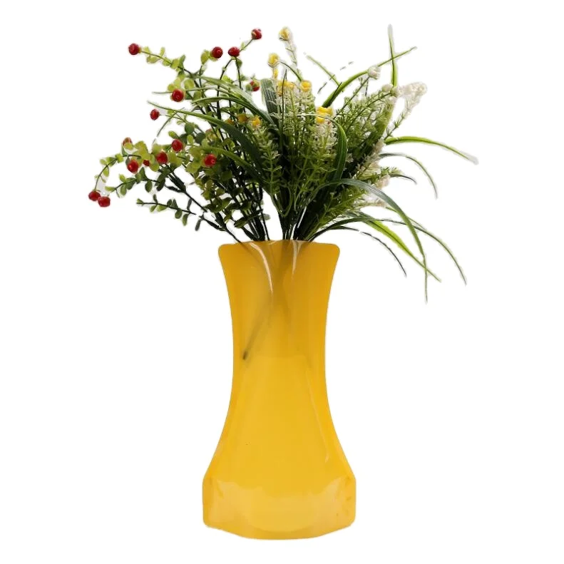 High Quality Clear Plastic Foldable Flower Vase For Home Decoration ...