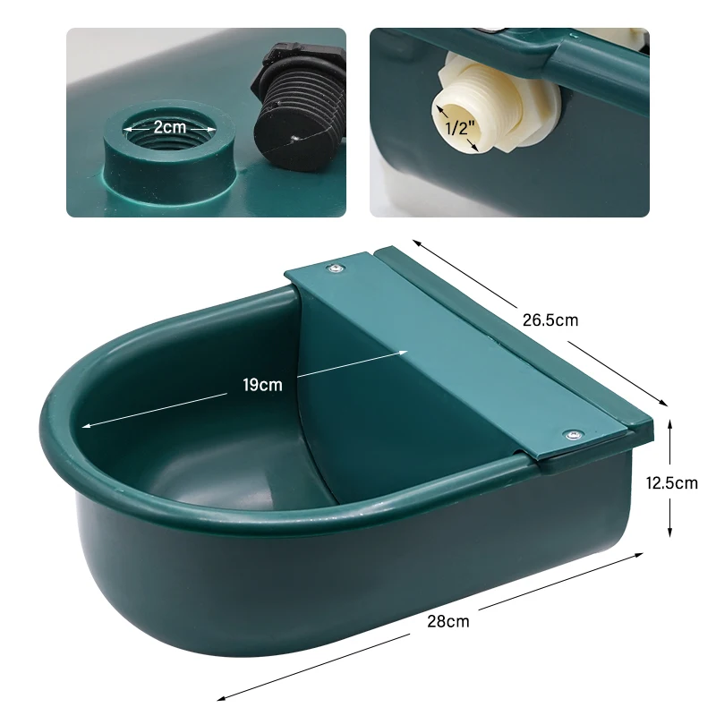 Farm Automatic Cattle Sheep Water Drinking Bow Green Plastic Cattle Water Bottle With Float