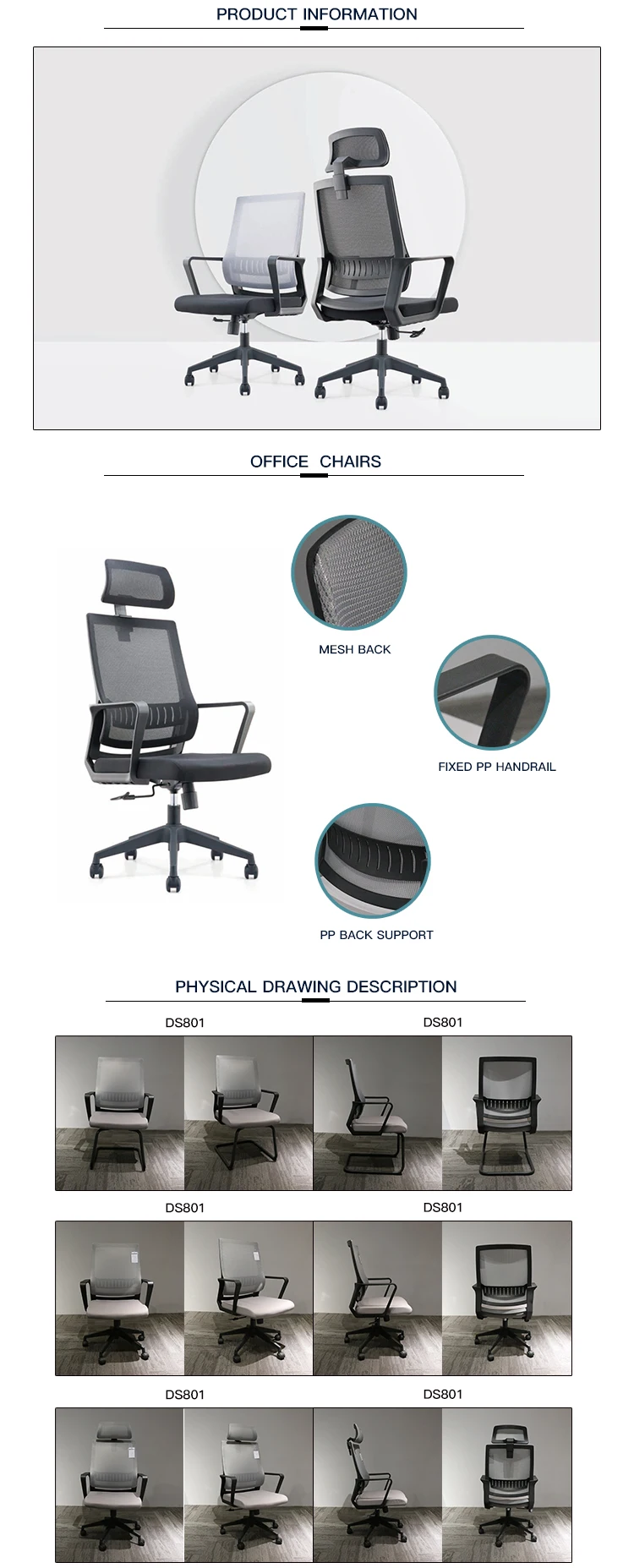 Foshan low price armrest gaming chair mesh adjustable high back lifting computer wheel chairs for office